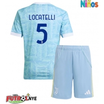 Camiseta Juventus Manuel Locatelli #5 Visitante Equipación para niños 2025-26 manga corta (+ pantalones cortos)